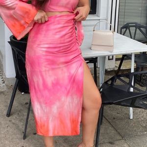Tie Dye Midi Skirt